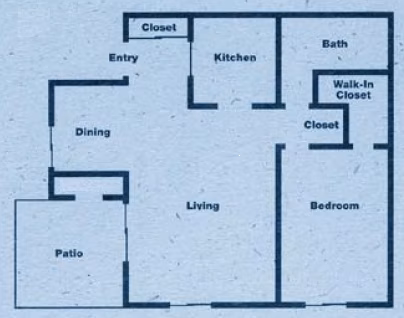 1 Bed 1 Bath Upstairs 3199-15 3199-15 floor plan
